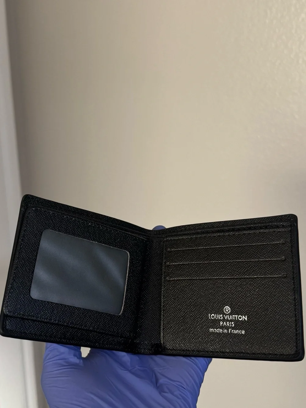 Louis Vuitton Black Men's Compact Bifold Wallet with Signature Monogram